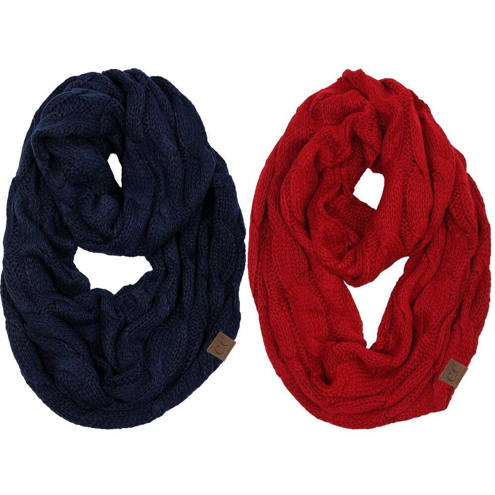 Scarf 2-pack Bundle: Solid - Navy, Red 2152 - image 1